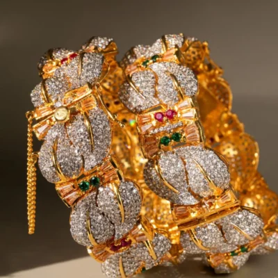 925 Silver Luxury Stone-Studded Bangles