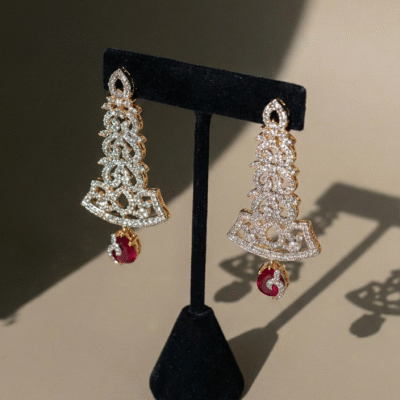 The Jharokha Ruby Drop Earrings