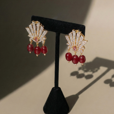 The Gulabi Fan Statement Earrings