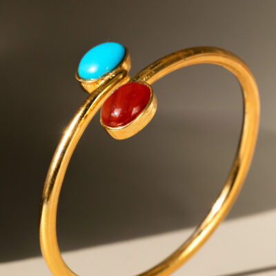 The Dual-Gem Aurora Bangle